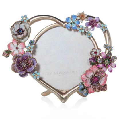 Picture of Jay Strongwater 'Prem' 4" Round Heart Bouquet Frame