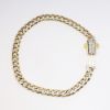 Picture of 14k Two-Tone Gold & Diamond Curb Chain Bracelet with Pavé Set Diamond Clasp