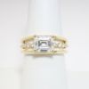 Picture of 14k Yellow Gold & GIA Certified Emerald Cut Diamond Ring with Diamond Enhanced Split Band