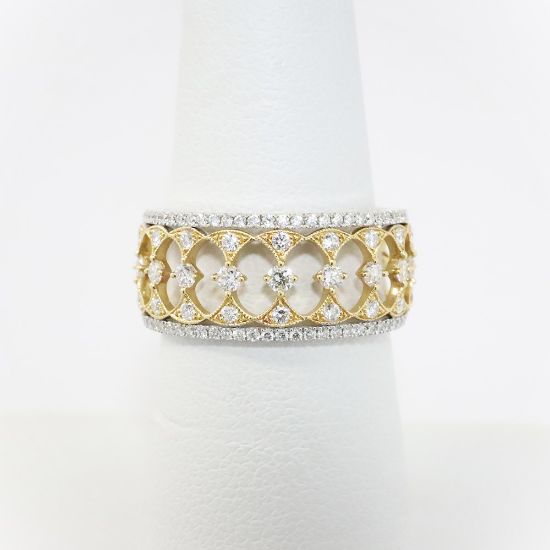 Picture of 14k Pierced Two-Tone Gold & Round Brilliant Cut Diamonds Ring