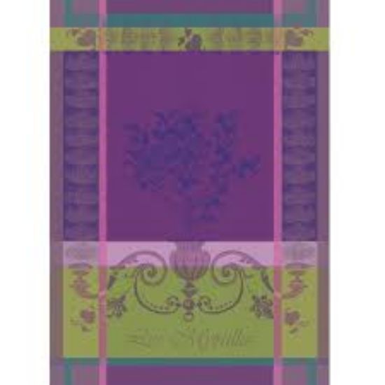 Picture of "Myrtilles" Blueberries Violet Tea Towel