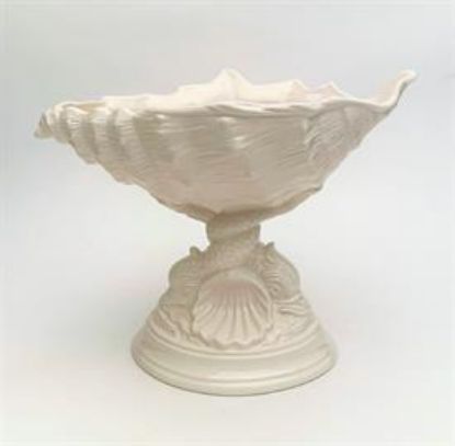 Picture of Mottahedeh Creamware Medium Shell & Dolphin Centerpiece