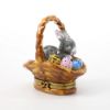 Picture of Limoges Porcelain Easter Bunny & Eggs in Basket Trinket Box by Elda Creations