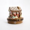Picture of Retired Porcelain Gingerbread House Trinket Box by Manufacture Royale De Limoges