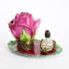 Picture of Retired Limoges Porcelain Perfume Tray with Blooming Rose Trinket Box & Perfume Bottle by La Gloriette