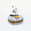 Picture of Limoges Porcelain Black & White Cat Scratching with Saucer Trinket Box by Eximious