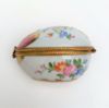 Picture of Vintage 1950'S Traditional Egg Box In Pink With Hand Painted & Hand Enameled Floral Details