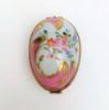 Picture of Vintage 1950'S Traditional Egg Box In Pink With Hand Painted & Hand Enameled Floral Details