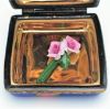 Picture of Ateliers De Limoges Hand Painted Square Box With Delicate Roses On Top & Inside The Box