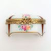 Picture of Rochard Traditional Footed Limoges Trinket Box With Burgundy, Gold & Floral Motif