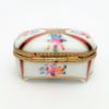 Picture of Rochard Traditional Footed Limoges Trinket Box With Burgundy, Gold & Floral Motif