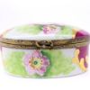 Picture of  Retired Limited Edition Oval Shaped Trinket Box With Wild Rose Motif By La Gloriette