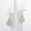 Picture of 14k Yellow Gold Dangle Diamond Earrings 