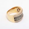 Picture of 14k Rose Gold LeVian Pavé Set Brown Diamond Ring with Colorless Diamond Accents 