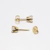 Picture of 14k Yellow Gold & Diamond Solitaire Stud Earrings