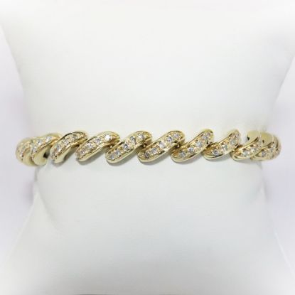 Picture of 14k Yellow Gold & Diamond Bracelet 