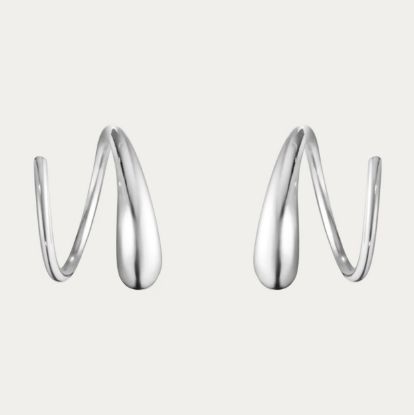 Picture of Georg Jensen 'Mercy' Sterling Silver Swirl Earrings