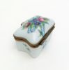 Picture of Vintage Traditional Casket Style Limoges Trinket Box With Flower, Ribbon & Insect Motif.