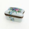 Picture of Vintage Traditional Casket Style Limoges Trinket Box With Flower, Ribbon & Insect Motif.