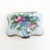 Picture of Vintage Traditional Casket Style Limoges Trinket Box With Flower, Ribbon & Insect Motif.