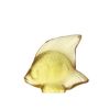 Picture of Lalique Fish Sculpture - Yellow Gold Crystal