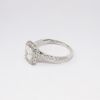 Picture of 14k White Gold & Haloed Cushion Cut Diamond Bridal Ring Set