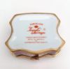 Picture of Vintage Traditional Style Limoges Porcelain Burgundy Casket/Trinket Box With Floral Motif