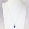 Picture of 18k White Gold Necklace with Pear Cut Tanzanite & Diamond Pendant 