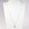Picture of 18k White Gold Mariner's Chain Necklace with Diamond Heart Pendant