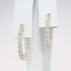 Picture of 14k Two-Tone Gold & Diamond Hoop Earrings 