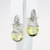 Picture of David Yurman Sterling Silver, 14k Yellow Gold & Citrine Dangle Earrings 
