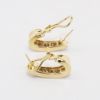 Picture of 14k Yellow Gold & Diamond Demi Hoop Earrings 