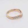 Picture of 14k Rose Gold & Diamond Contoured Wedding Band 