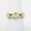 Picture of 14k Yellow Gold & Diamonds Split Band Ring with Quatrefoil Stations 