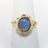 Picture of 14k Freeform Yellow Gold & Opal Cabochon Ring 