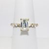 Picture of 14k Yellow Gold & Emerald Cut Diamond Engagement Ring 