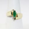 Picture of Asymmetrical 14k Yellow Gold & Marquise Cut Emerald Ring 