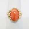 Picture of Modernist 14k Yellow Gold & Polished Shell Cabochon Ring 