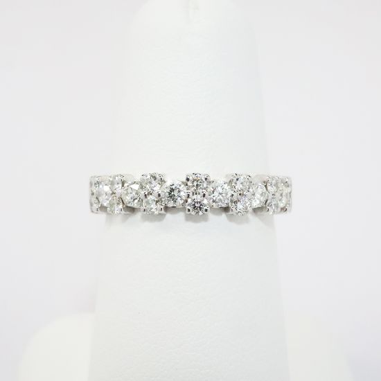 Picture of 14k White Gold & Diamond Wedding Band 