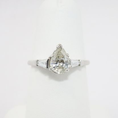 Picture of Platinum & 1.33CT Pear Cut Diamond Engagement Ring 