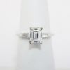 Picture of 14k White Gold & .97Ct Emerald Cut Diamond Engagement Ring 