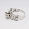 Picture of 18k White Gold & Diamond Engagement Ring with Milgrain Detailing