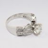 Picture of 18k White Gold & Diamond Engagement Ring with Milgrain Detailing
