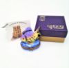 Picture of Retired Chanille Limoges Porcelain Purple & Yellow Fish Trinket Box with Original Box