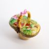 Picture of Retired Limoges Porcelain Basket of Strawberries with Blossoms Trinket Box by Parry Vieille