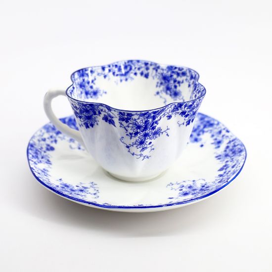 Picture of Vintage Shelley English Bone China 'Dainty Blue' Tea Cup & Saucer