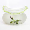 Picture of Mont Joye Art Nouveau Frosted Art Glass Bowl with Hand Enameled Flowers