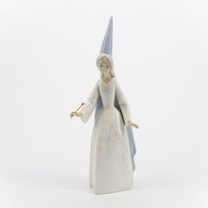 Picture of Lladro Porcelain 'Fairy Godmother' with Magic Wand Figurine #4594