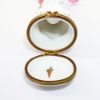 Picture of Limoges Porcelain White Rabbit with Pink Bow Trinket Box by Chamart