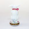Picture of Limoges Porcelain White Rabbit with Pink Bow Trinket Box by Chamart